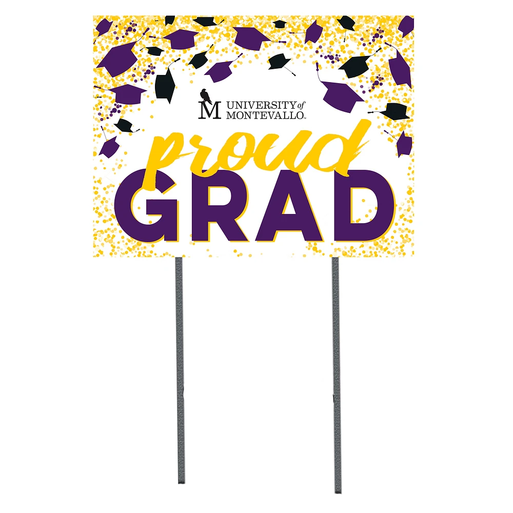 Montevallo Falcons 18" x 24" Proud Grad Yard Sign