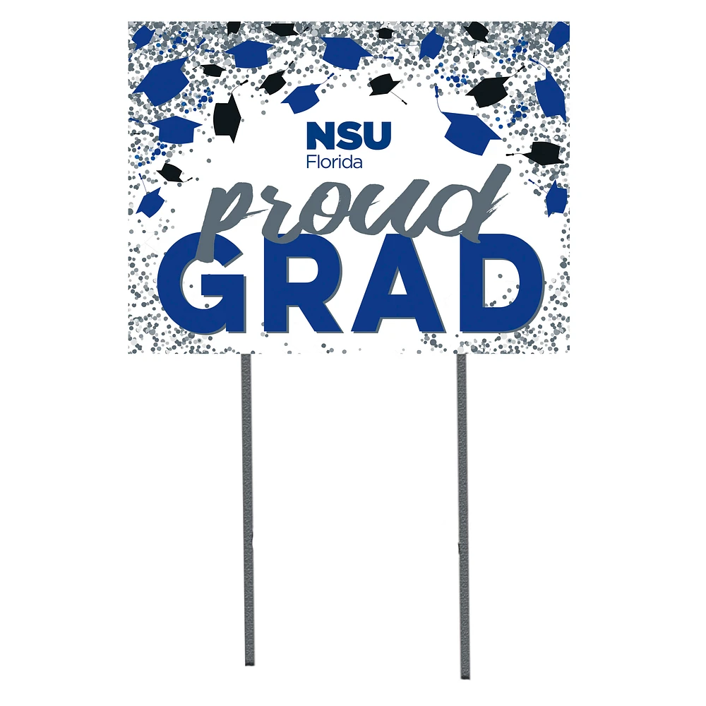 Nova Southeastern Sharks 18" x 24" Proud Grad Yard Sign