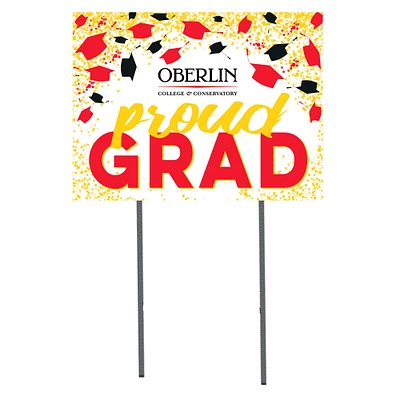 Oberlin Yeomen 18" x 24" Proud Grad Yard Sign