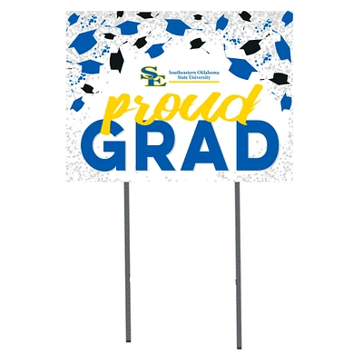Southeastern Oklahoma State Savage Storm 18" x 24" Proud Grad Yard Sign