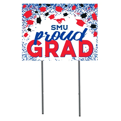 SMU Mustangs 18" x 24" Proud Grad Yard Sign