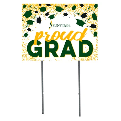 SUNY Delhi Broncos 18" x 24" Proud Grad Yard Sign