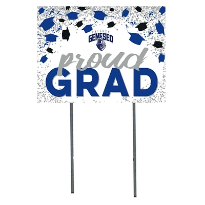 SUNY Geneseo Knights 18" x 24" Proud Grad Yard Sign