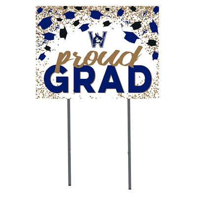 Westfield State Owls 18" x 24" Proud Grad Yard Sign