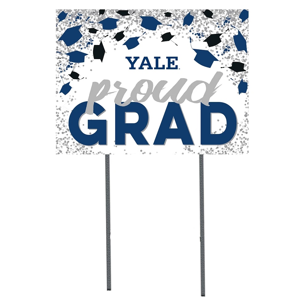 Yale Bulldogs 18" x 24" Proud Grad Yard Sign
