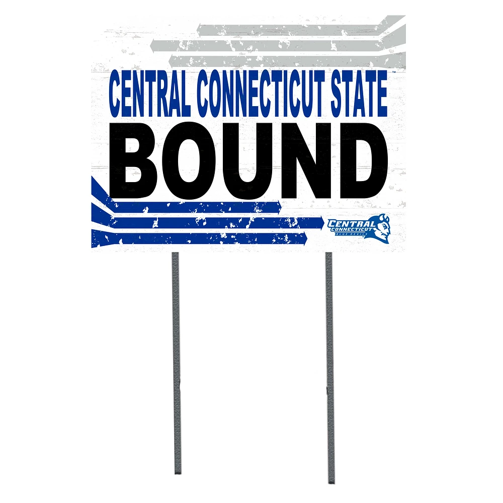 Central Connecticut State Blue Devils 18'' x 24'' Bound Yard Sign