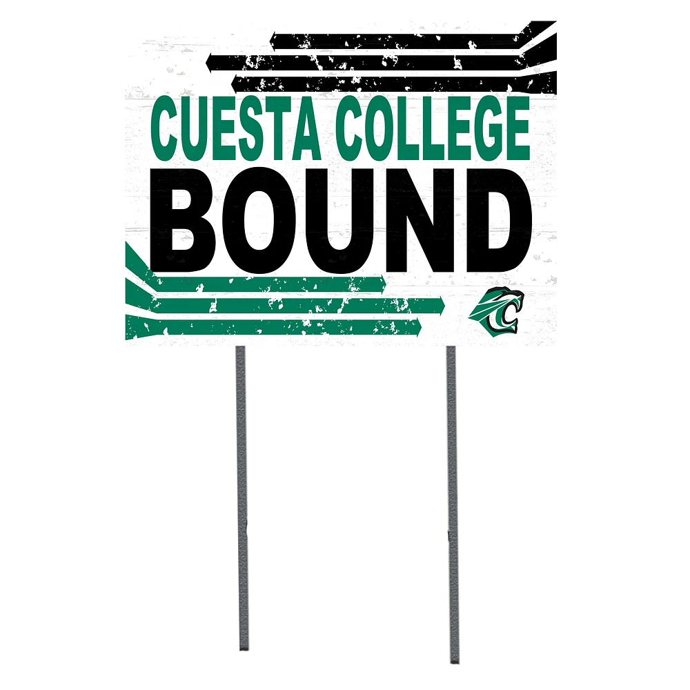 White Cuesta College Cougars 18" x 24" Bound Yard Sign