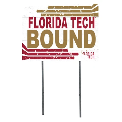 White Florida Tech Panthers 18" x 24" Bound Yard Sign