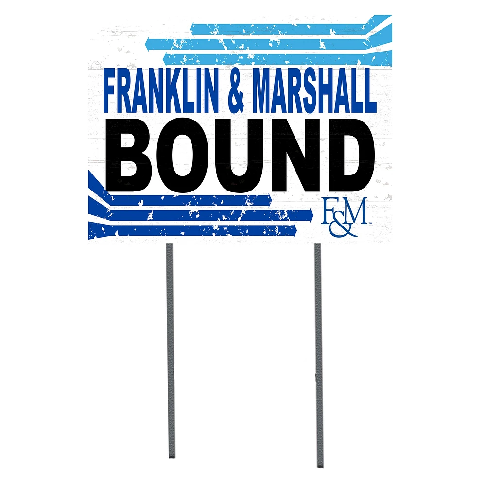 White Franklin & Marshall Diplomats 18" x 24" Bound Yard Sign