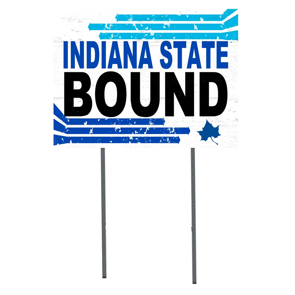 White Indiana State Sycamores 18" x 24" Bound Yard Sign