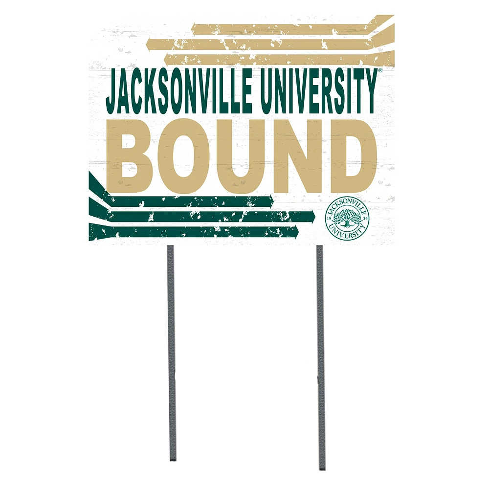 White Jacksonville University Dolphins 18" x 24" Bound Yard Sign