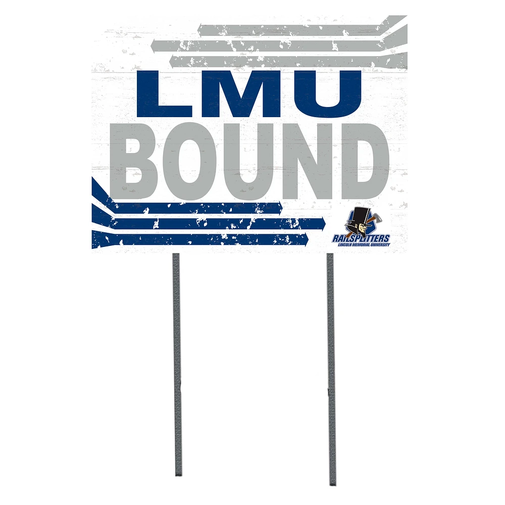 White Lincoln Memorial Railsplitters 18" x 24" Bound Yard Sign