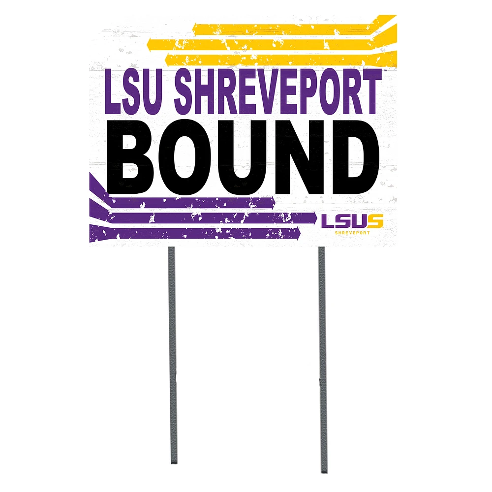 White Louisiana State Shreveport Pilots 18" x 24" Bound Yard Sign