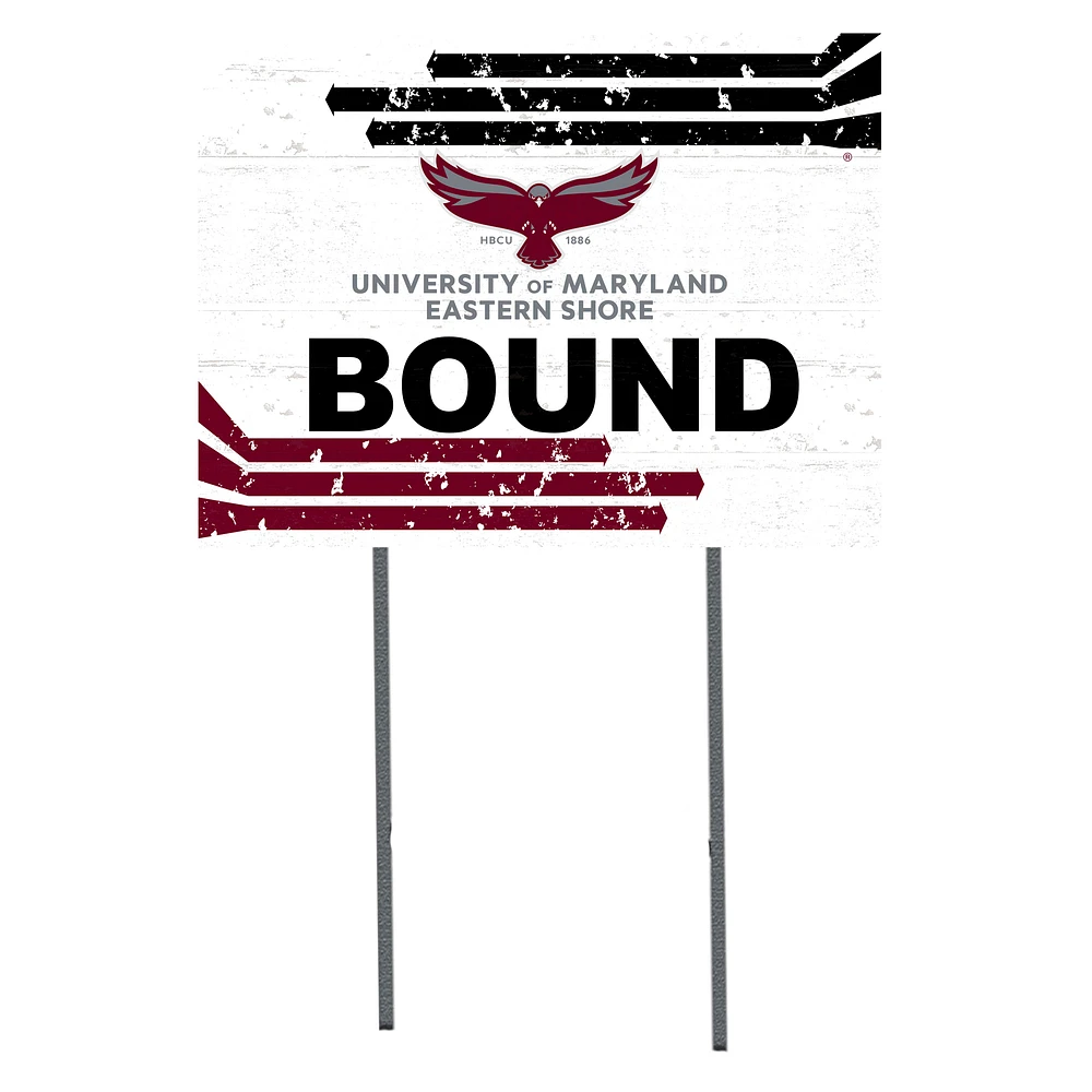 White Maryland Eastern Shore Hawks 18" x 24" Bound Yard Sign