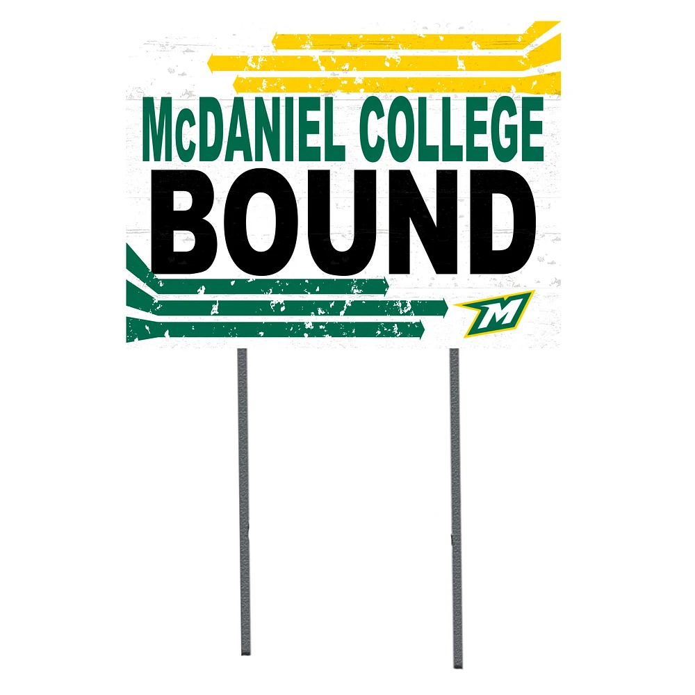 White McDaniel Green Terror 18" x 24" Bound Yard Sign