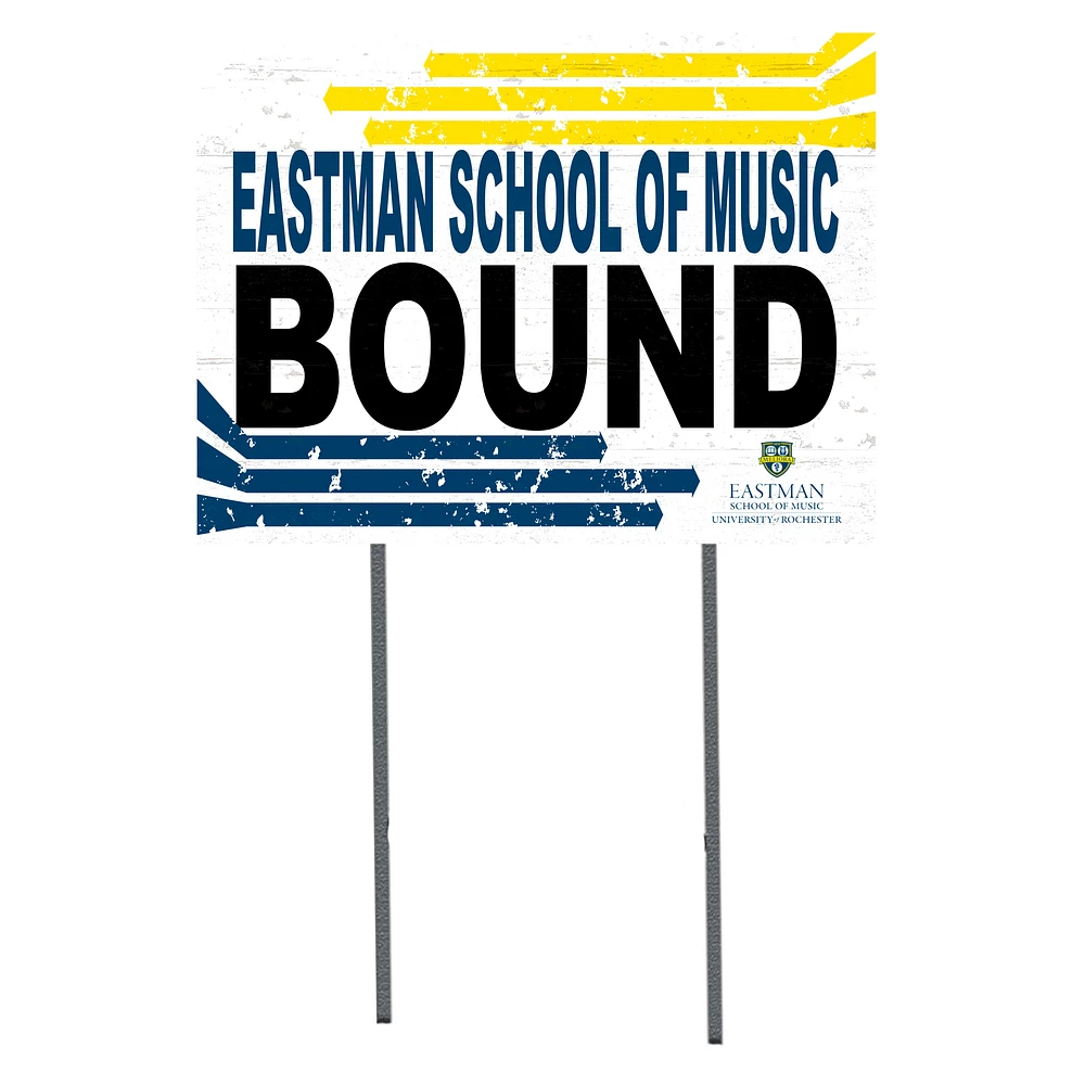 White Rochester Yellow Jackets 18" x 24" Bound Yard Sign