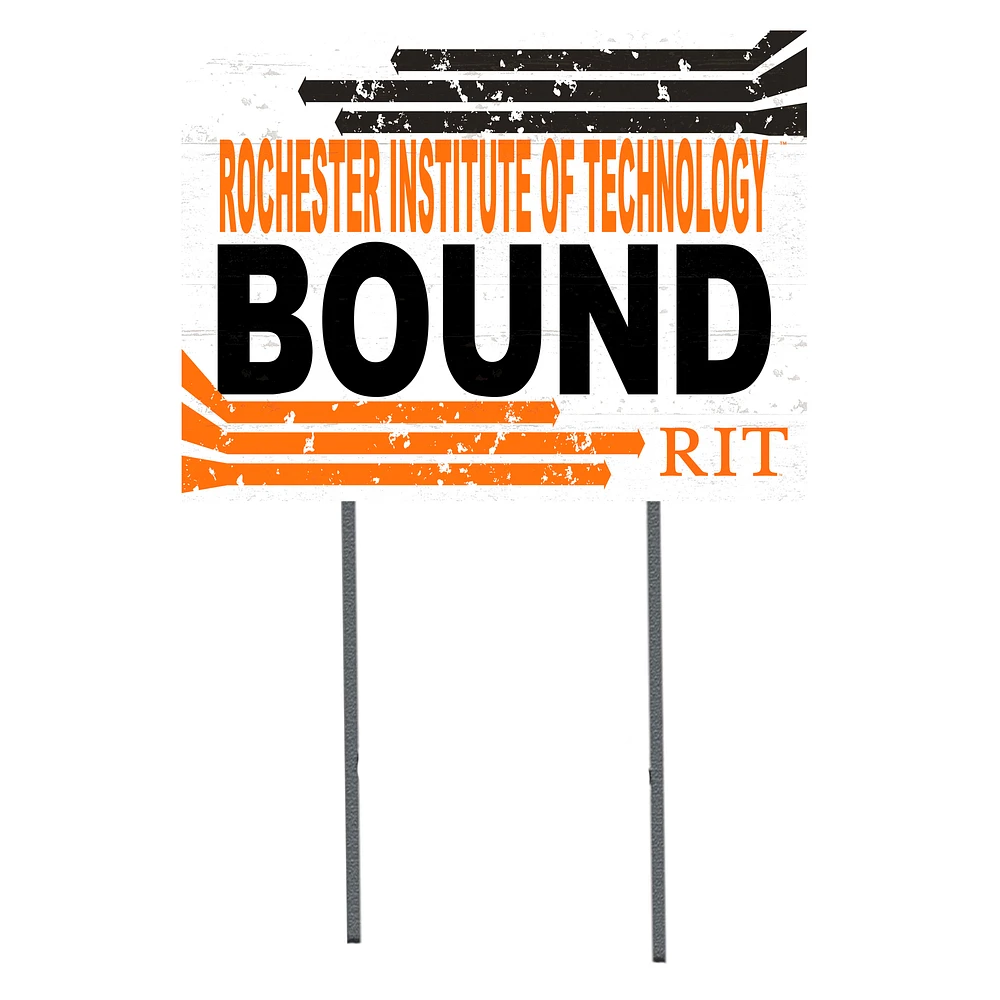 White Rochester Institute of Technology Tigers 18" x 24" Bound Yard Sign