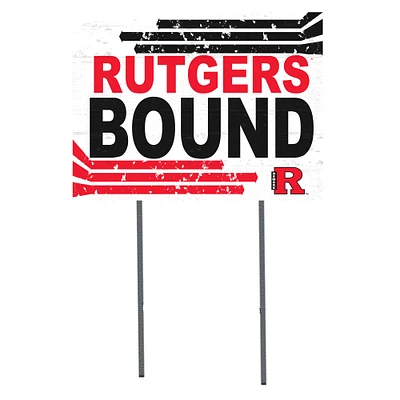 White Rutgers Newark Scarlet Raiders 18" x 24" Bound Yard Sign
