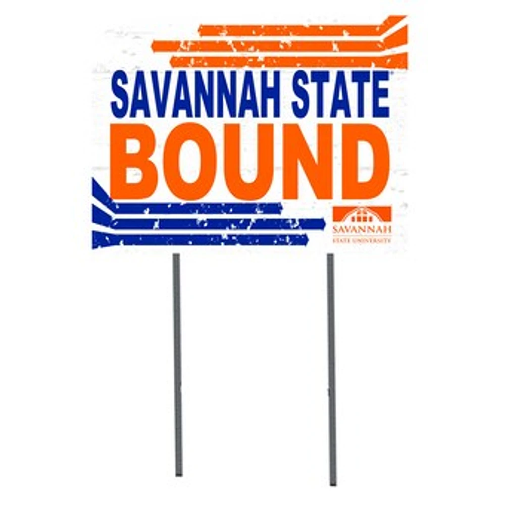 White Savannah State Tigers 18" x 24" Bound Yard Sign