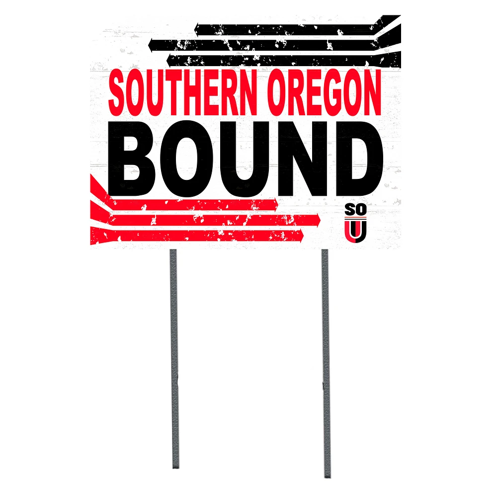White Southern Oregon Raiders 18" x 24" Bound Yard Sign