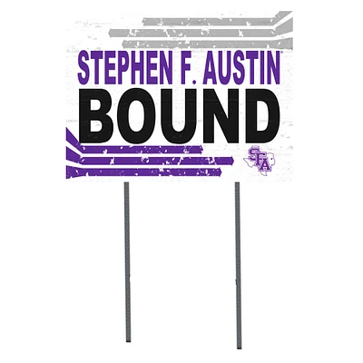White Stephen F Austin Lumberjacks 18" x 24" Bound Yard Sign