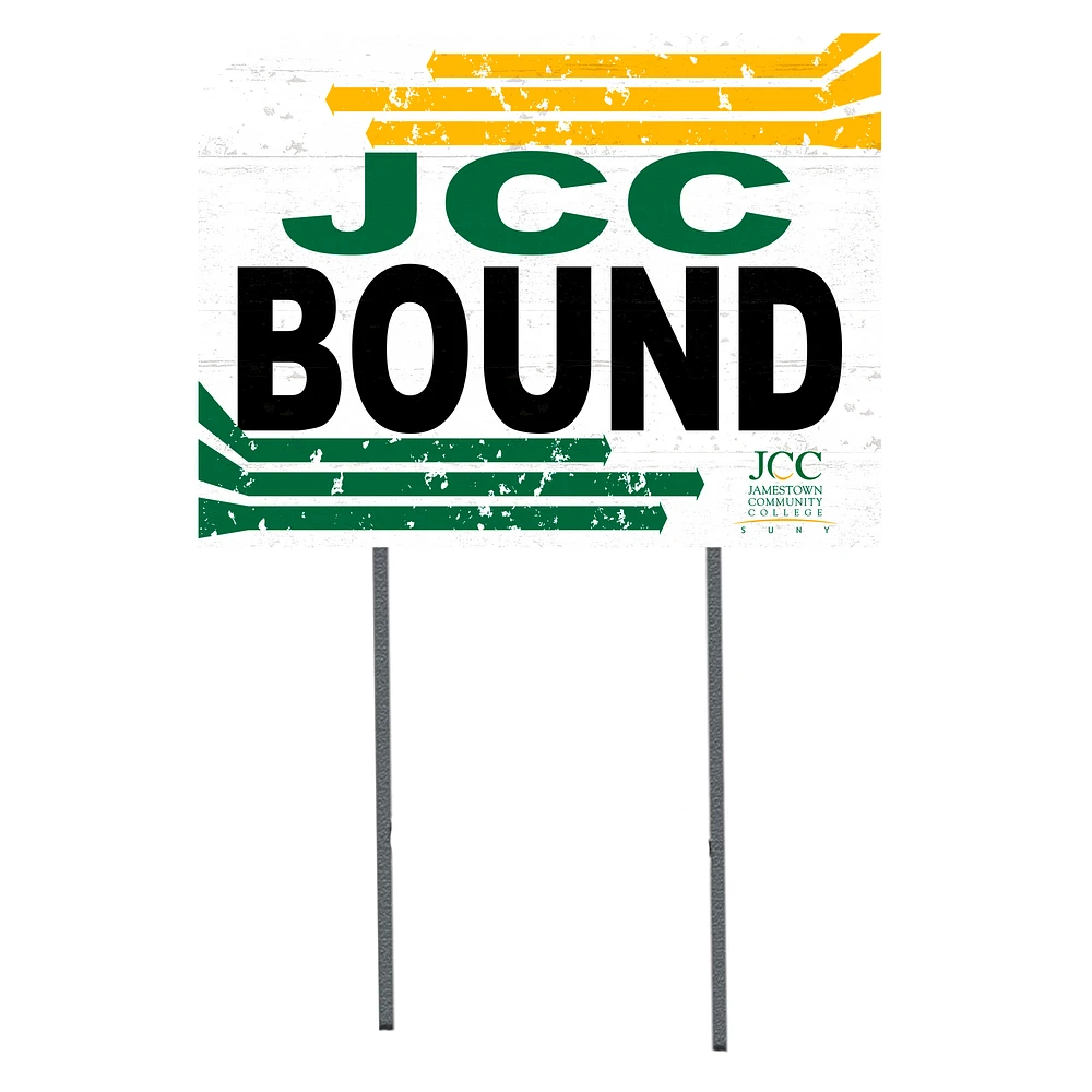 White SUNY Jamestown Community College 18" x 24" Bound Yard Sign
