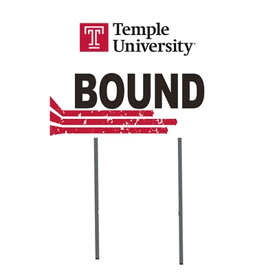 White Temple Owls 18" x 24" Bound Yard Sign