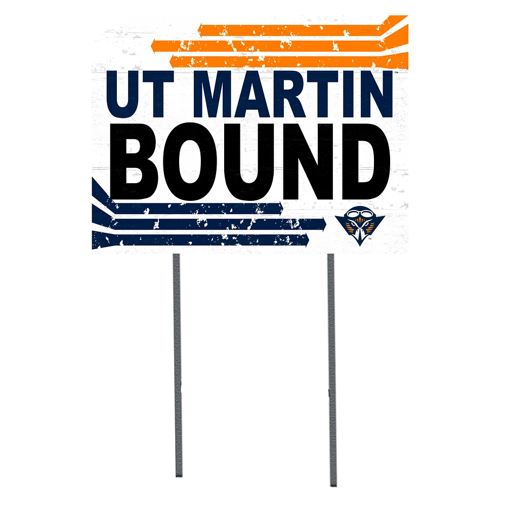White Tennessee-Martin Skyhawks 18" x 24" Bound Yard Sign