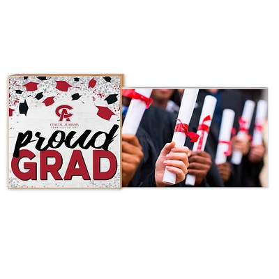 White Coastal Alabama Community College 5" x 10.5" Proud Grad Floating Frame