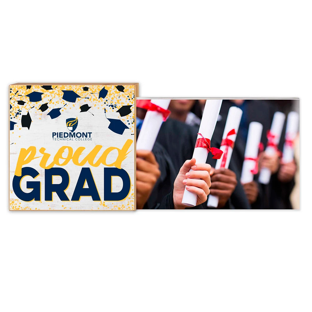 White Piedmont Technical College 5" x 10.5" Proud Grad Floating Frame