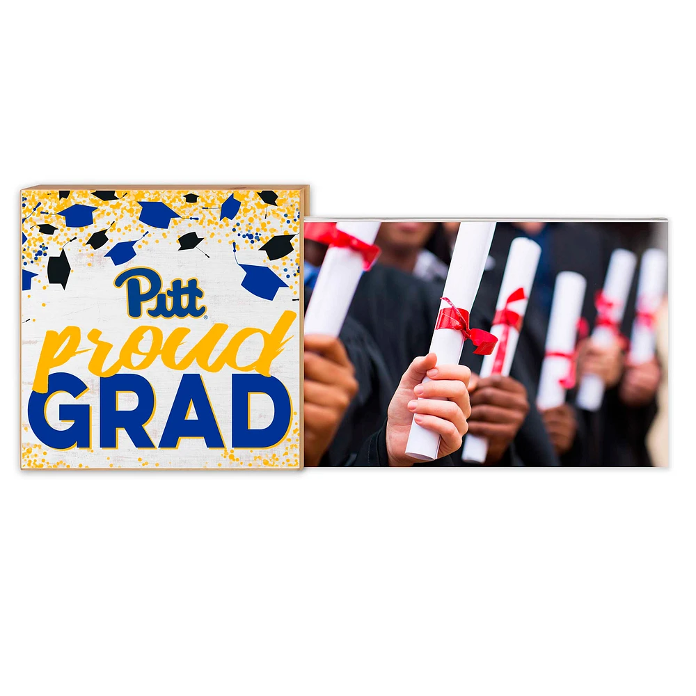 White Pittsburgh at Bradford Panthers 5" x 10.5" Proud Grad Floating Frame
