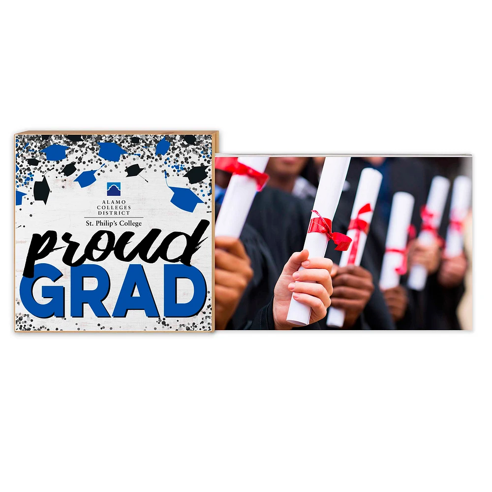 White SPC Tigers 5" x 10.5" Proud Grad Floating Frame