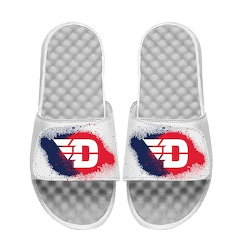 Youth ISlide White Dayton Flyers Spray Paint Slide Sandals