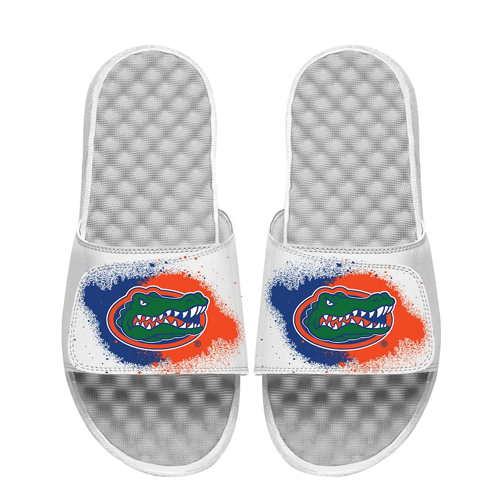 Youth ISlide White Florida Gators Spray Paint Slide Sandals