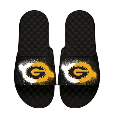 Youth ISlide Black Grambling Tigers Spray Paint Slide Sandals