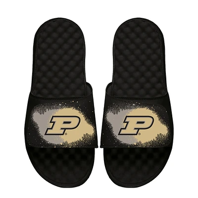 Youth ISlide Black Purdue Boilermakers Spray Paint Slide Sandals