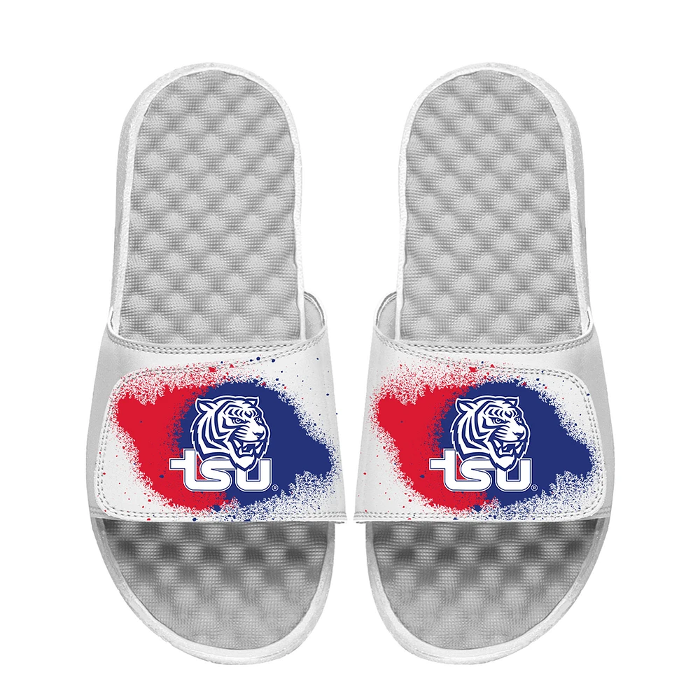 Youth ISlide White Tennessee State Tigers Spray Paint Slide Sandals