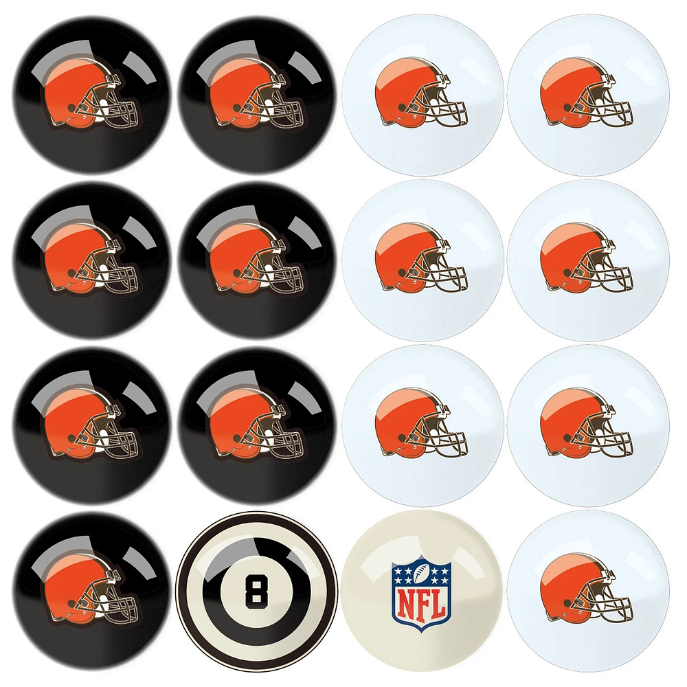 Imperial Cleveland Browns Billiard Ball Set with Numbers