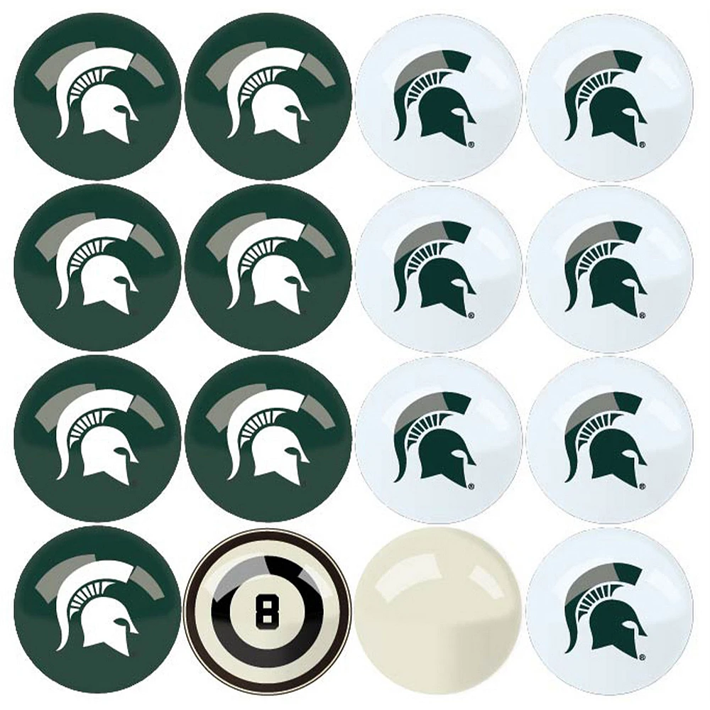 Imperial Michigan State Spartans Billiard Ball Set with Numbers