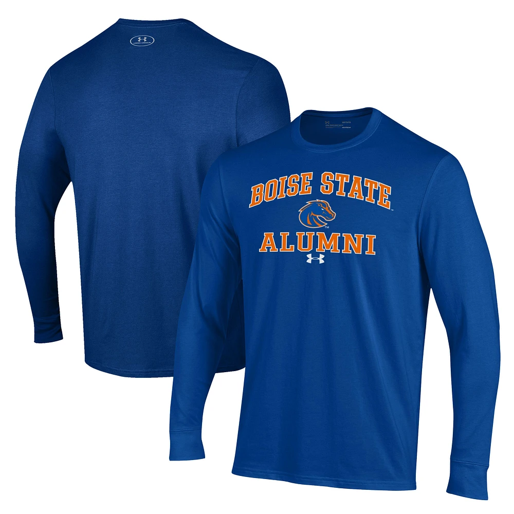 Men's Under Armour Royal Boise State Broncos Alumni Performance Long Sleeve T-Shirt