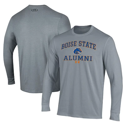 Men's Under Armour Gray Boise State Broncos Alumni Performance Long Sleeve T-Shirt