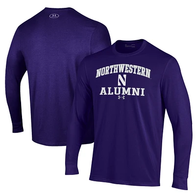 Men's Under Armour Northwestern Wildcats Alumni Performance Long Sleeve T-Shirt