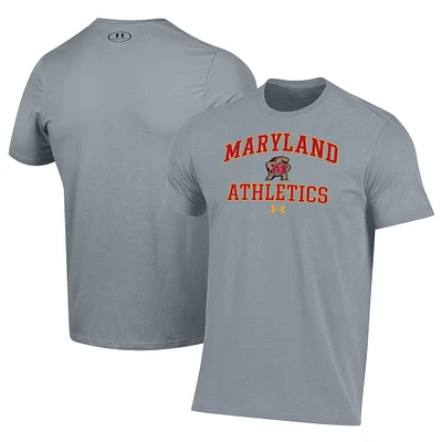 Men's Under Armour Gray Maryland Terrapins Athletics Performance T-Shirt
