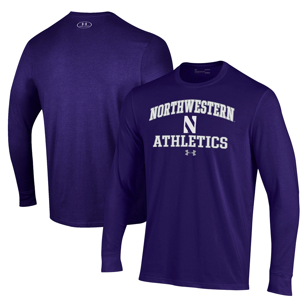 Men's Under Armour Northwestern Wildcats Athletics Performance Long Sleeve T-Shirt