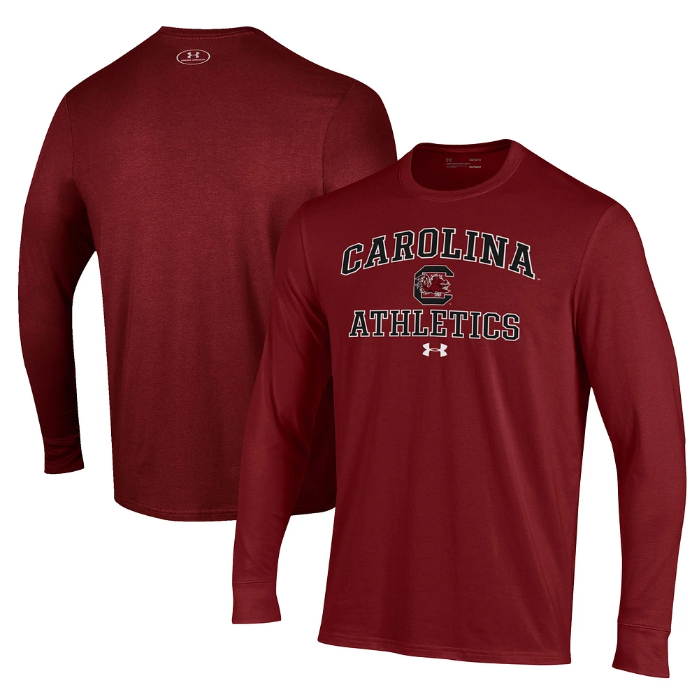 Men's Under Armour Garnet South Carolina Gamecocks Athletics Performance Long Sleeve T-Shirt