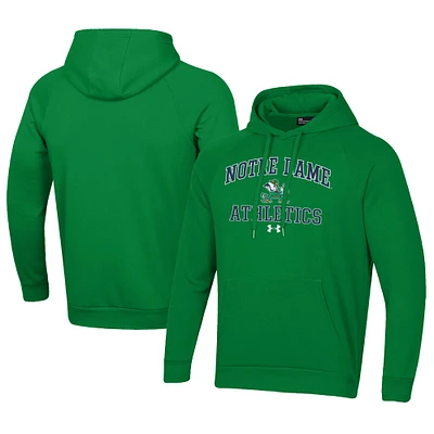Men's Under Armour Green Notre Dame Fighting Irish Athletics All Day Pullover Hoodie