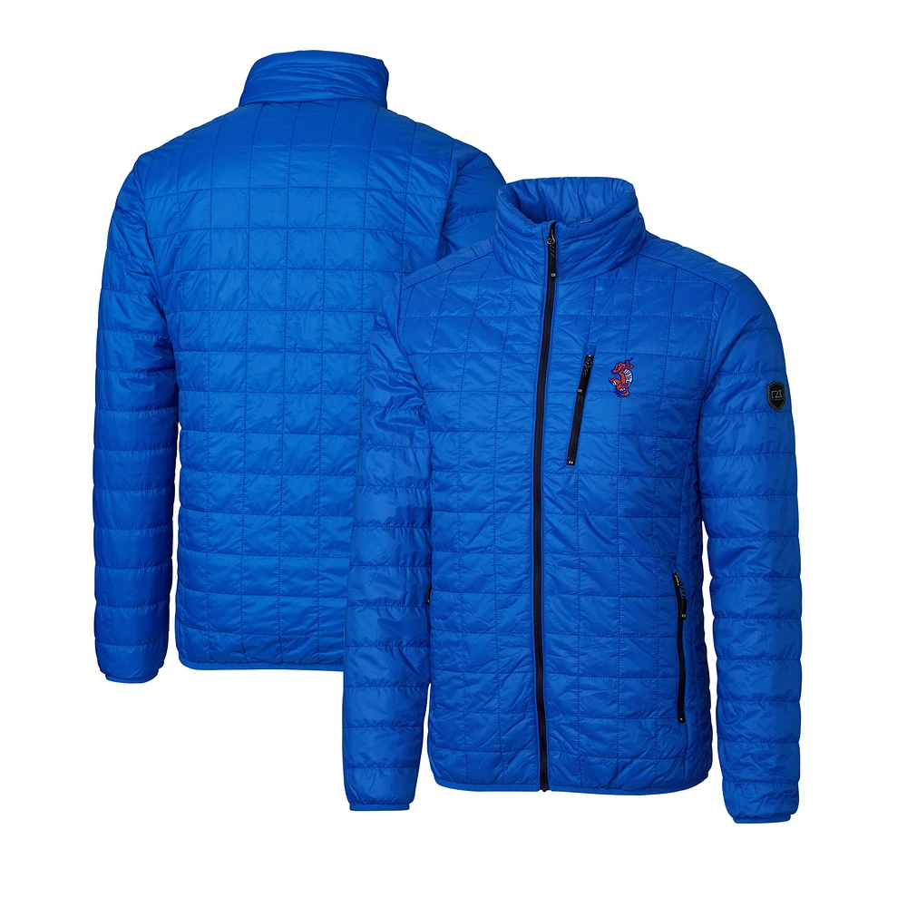 Men's Cutter & Buck Royal Florida Gators Swinging Gator Big Tall Rainier PrimaLoft Eco Insulated Full-Zip Puffer Jacket