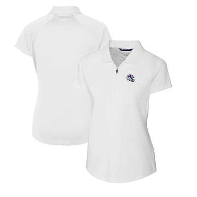 Women's Cutter & Buck White Buffalo Bills Helmet Logo DryTec Forge Stretch Polo