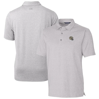 Men's Cutter & Buck Heather Gray New Orleans Saints Helmet Forge Stretch Polo