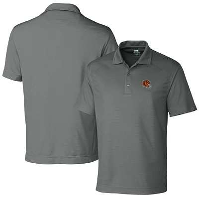 Men's Cutter & Buck  Steel Cincinnati Bengals Helmet DryTec Genre Textured Solid Polo